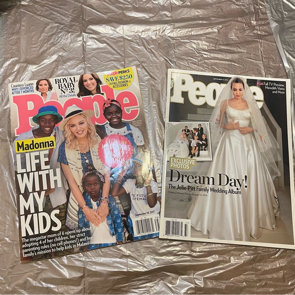 People Magazine Bundle Jolie-Pitt Family and Madonna's Life